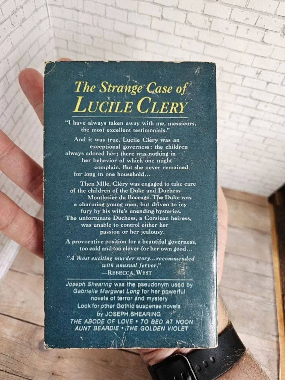 Joseph Shearing Strange Case of Lucile Clery 1966 Gothic Paperback